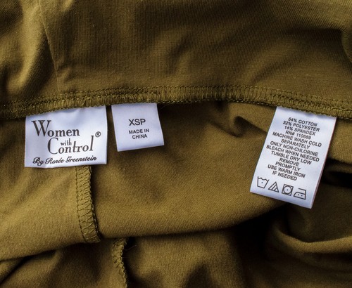 NEW Women With Control by Renee Greenstein Olive Green Pull On Leggings Sz XSP - Picture 4 of 4