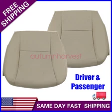 Driver &Passenger Bottom Seat Cover Leather Tan For 2007-2012 Lexus LS460 LS600h