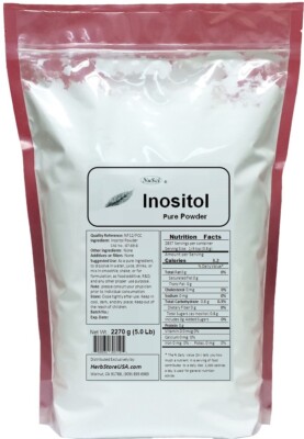 NuSci 5lb 100% Pure Inositol Powder 2270g (5.0 LB) FCC NF12 energy 