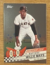 2020 Topps Decades Best WILLIE MAYS 1950s #DBC-17 CHROME Insert GIANTS
