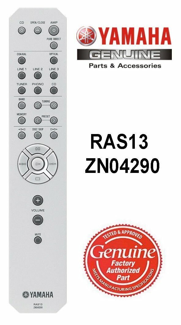 New Genuine Yamaha RAS13 ZN04290 Remote Control A-S301 A