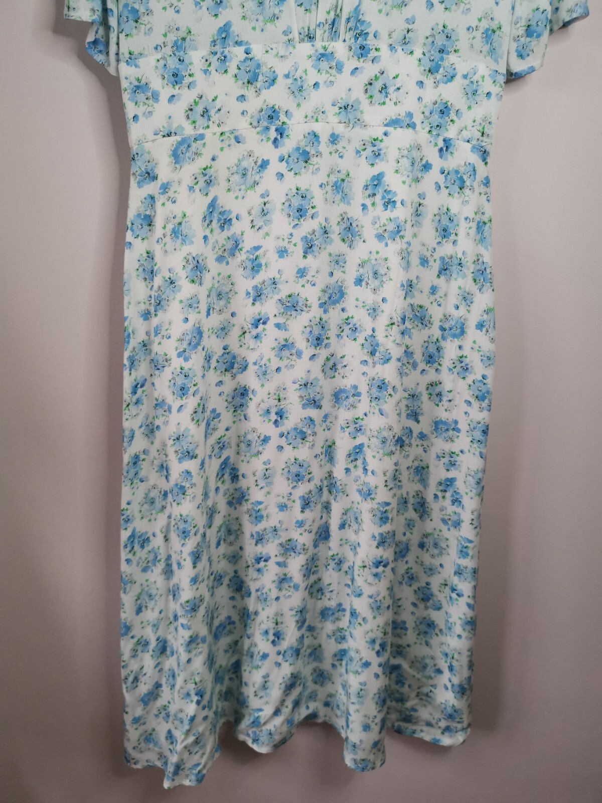 Nobody's Child Blue Floral Midi Tea Dress size 12 eBay