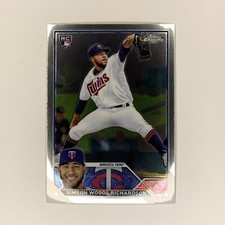 2023 Topps Chrome Simeon Woods Richardson Rookie Card #173 Minnesota Twins. rookie card picture