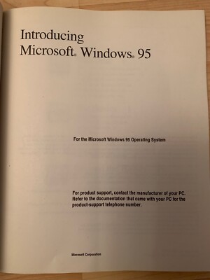 Microsoft Windows 95 User Manual | eBay