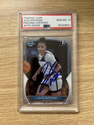 JuJu Watkins 2022-23 Bowman Chrome AUTO PSA 10 GEM MINT SIGNED USC