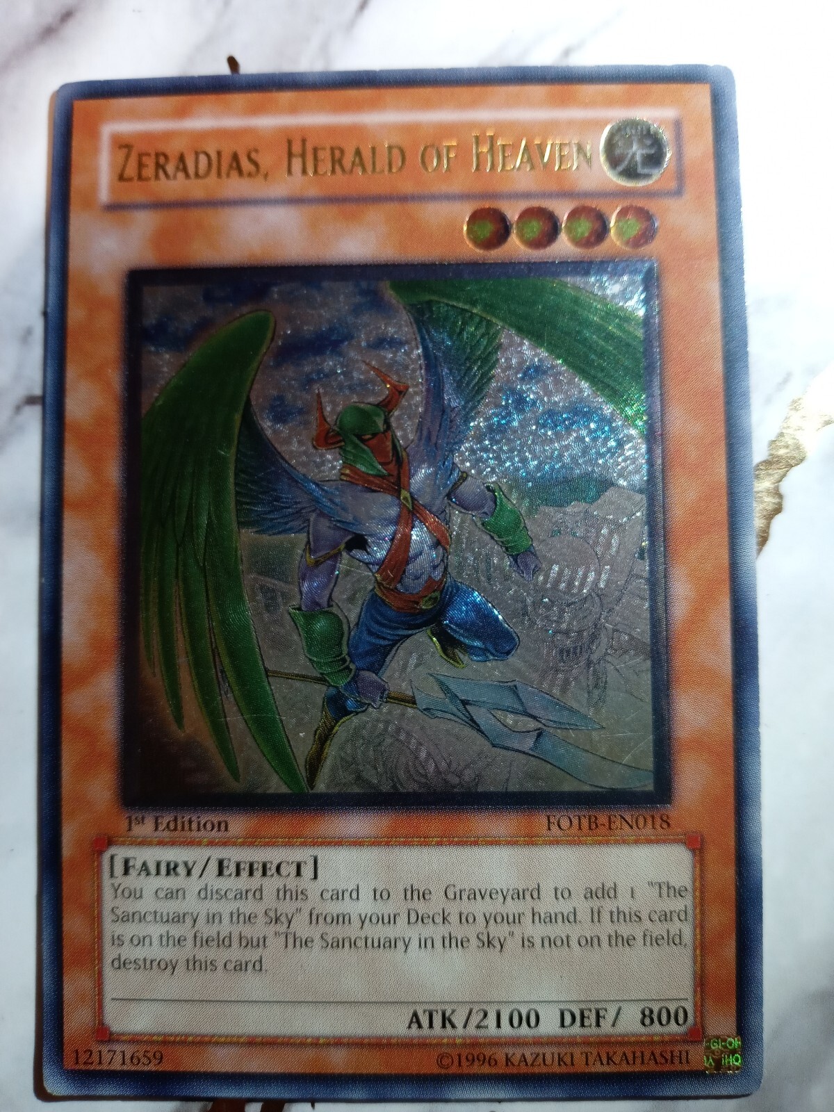 Carte Yu-Gi-Oh! - Zéradias, Héraut Du Paradis [FOTB-FR018-UL