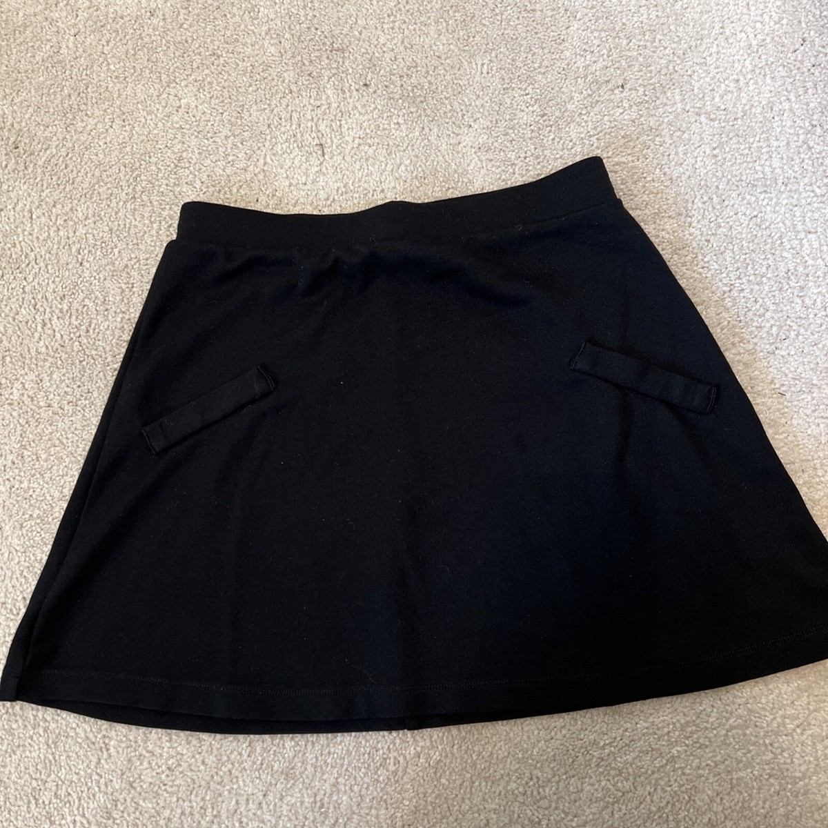 Asos A Line Mini Skirt Pull On Black Size