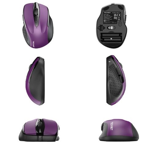 TECKNET Wireless Mouse 24G Ergonomic Optical Mouse Computer Mouse for Laptop - Picture 6 of 8