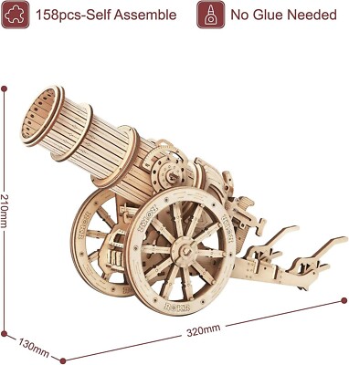 ROKR 3D Puzzle In Legno Balista Cannone, Modellismo Fai Da Te Per Ragazzi 14+