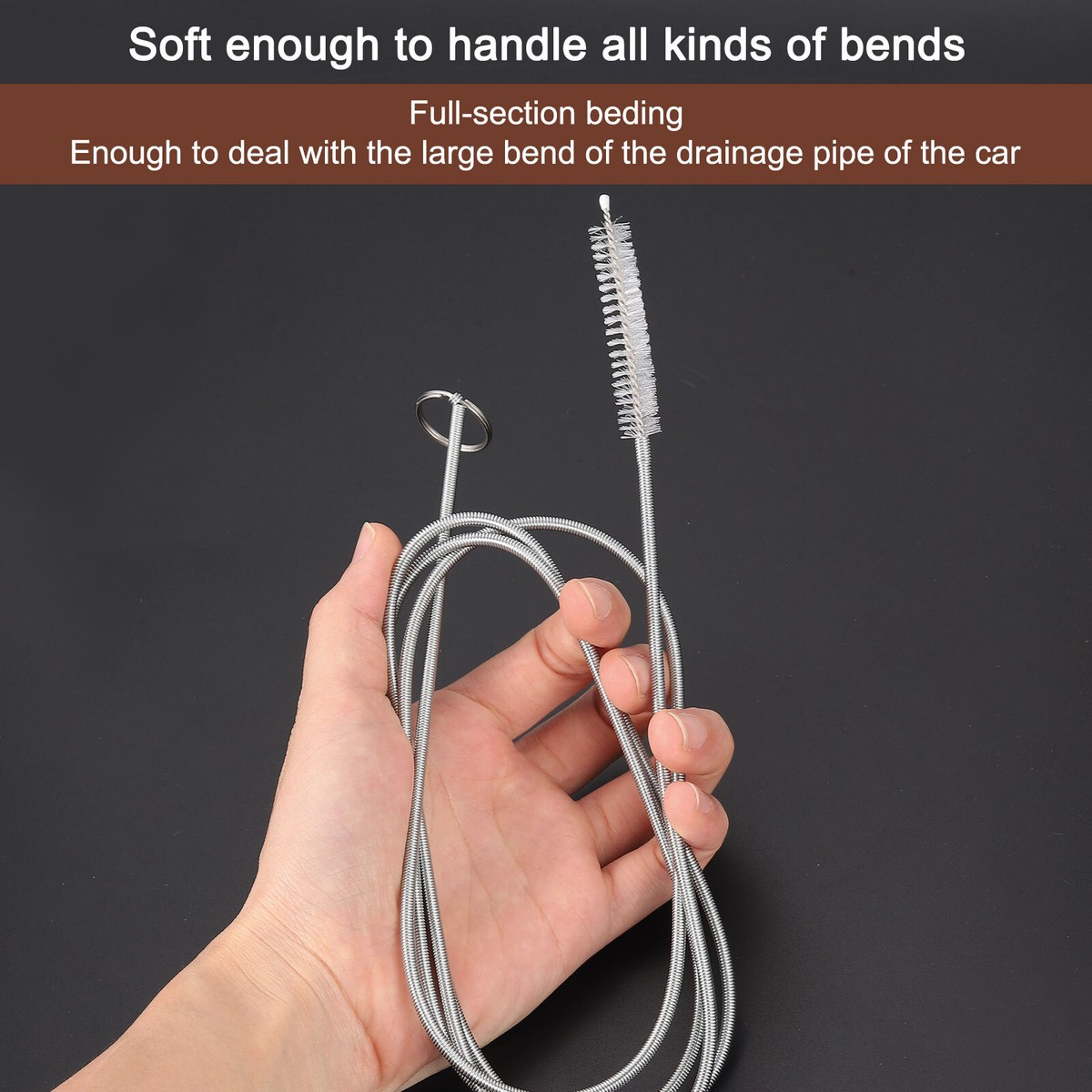 Sink Drain Cleaner 160cm Flexible Drain Brush, Tube Cleaning Brush ...