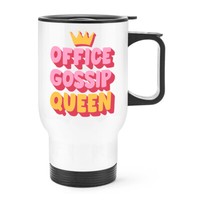BüRo Gossip Queen Reise Becher Tasse Griff Sarcastic Best Toll Arbeit Geburtstag