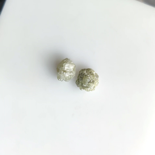 4.78 CT Natural Loose Rough Cut Diamond 8.15 MM Green Grey Color Diamond LQ3370 - Video 1 of 1