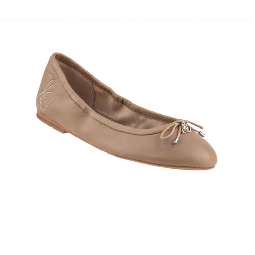 Usados en Excelente Condición Sam Edelman Felicia Puntera Redonda Cuero Tostado Ballet Pisos - Imagen 4 de 17