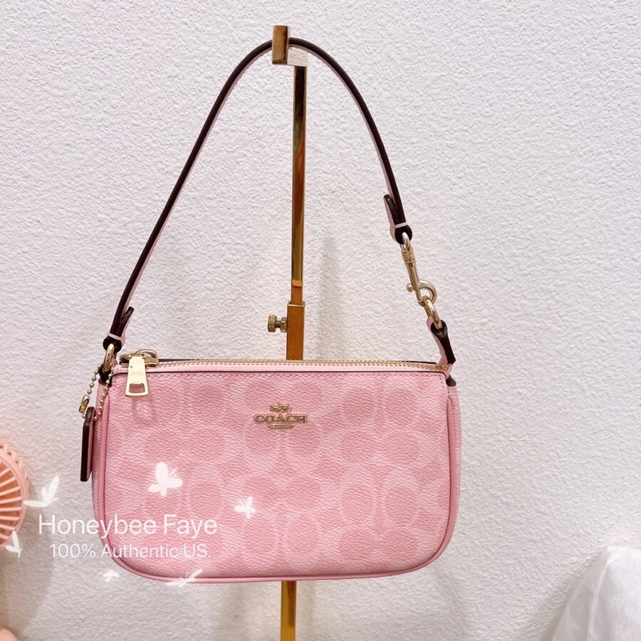 NWT Coach Nolita 19 In Signature Canvas CW426 Powder pink