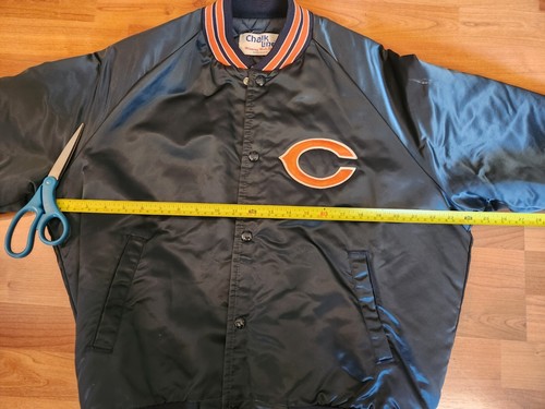🔥🚨Vintage Chalk Line L Chicago Bears Starter Style Spellout Jacket EUC Rare! - Picture 8 of 10