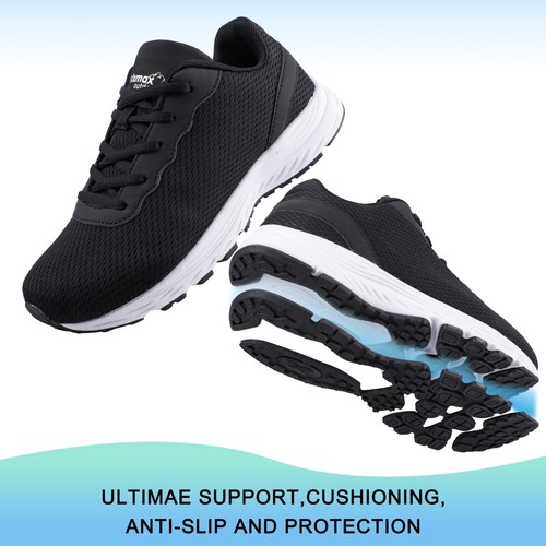 Knixmax Wide Fit Mens Womens Sneaker Athletic Shoes Cushioning Road Running Shoe - Picture 2 of 24