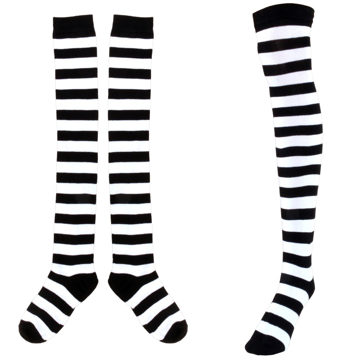 BLACK \u0026 WHITE STRIPED WELLY SOCKS UK 