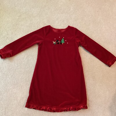 SOPHIE ROSE RED VELOUR HOLIDAY DRESS, GIRLS 6, TRIM ON FRONT IS TREE, DOG,  GIFT | eBay