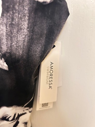 Traje de baño Tankini para mujer Amoressa talla 10 negro blanco - Imagen 5 de 8