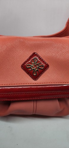 Bolso de Mano Vintage Vera Wang Melocotón Parte Inferior Acanalada Holgado Hombro Salmón - Imagen 2 de 18