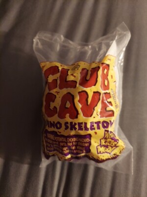 Wendys Kids Club Cave Dino Skeleton Purple Egg New Original Packaging Vtg 1996
