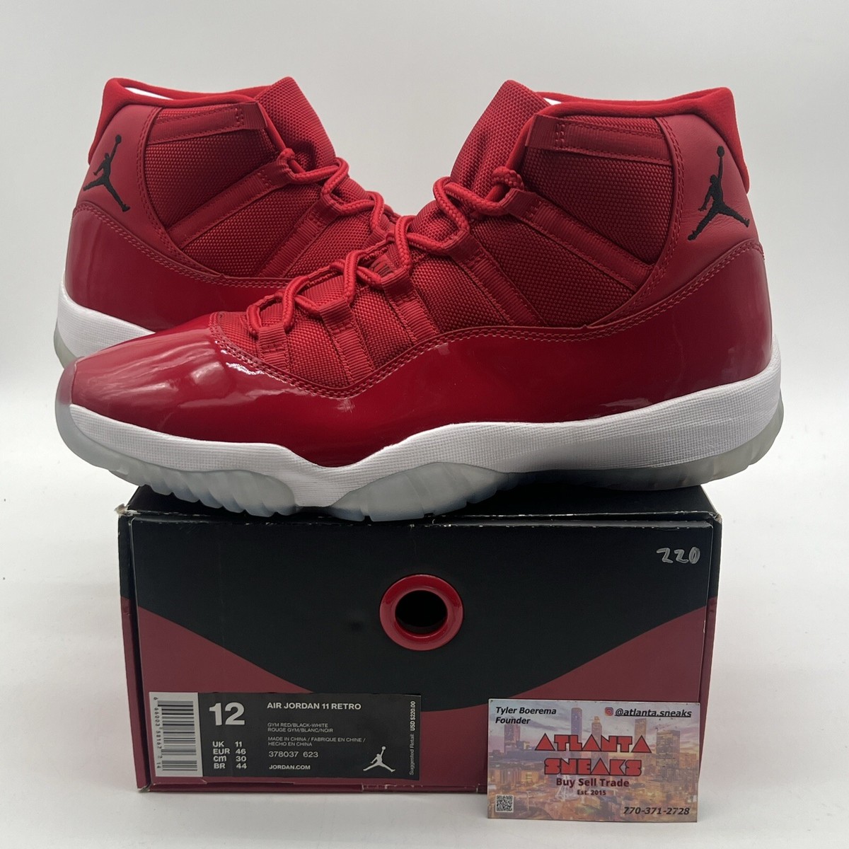 Size 12 - Jordan 11 Retro High Win Like '96 Icey Leather White