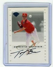 Tony Fossas 1996 Leaf Authentic  Signature Series On Card Autograph Auto