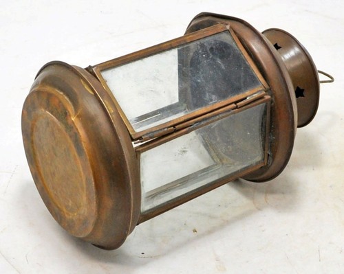 Vintage Brass Small Lamp Lantern Original Old Hand Crafted - Picture 9 of 9