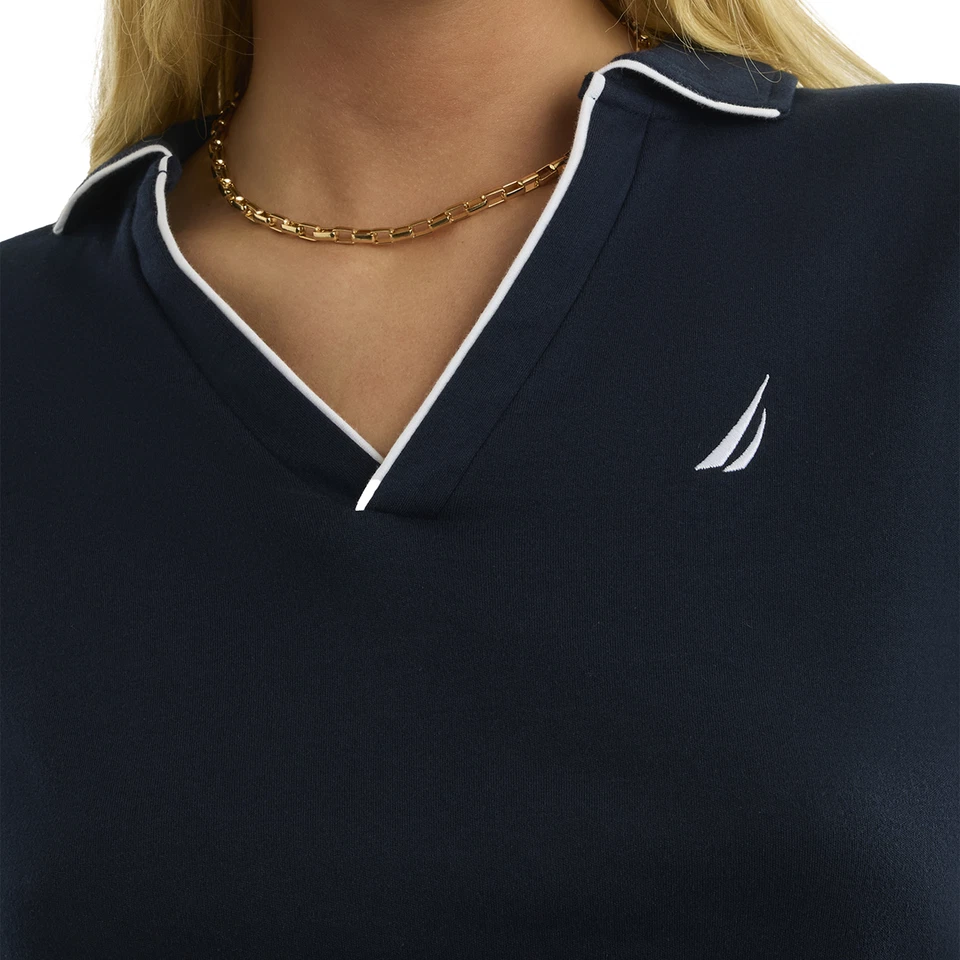 Nautica Womens Polo Shirt Adalynn Polo Dark Navy — 第 4/4 张图片