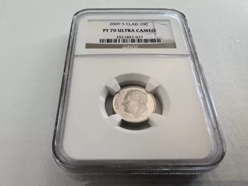 2009-S CLAD ROOSEVELT DIME NGC PF70 U.C. BROWN LABEL "TOP POP"