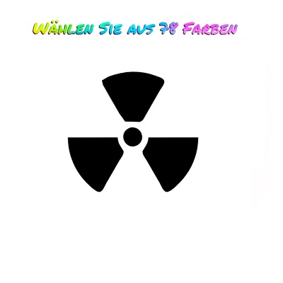 2x Aufkleber Atom Größe bis 11cm Sticker Tuning Auto Decal Danger warning 