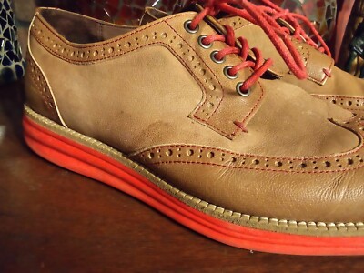 Donald J Pliner Brown Orange Eveb Wingtip Derby Size? 12.5  display picture 1