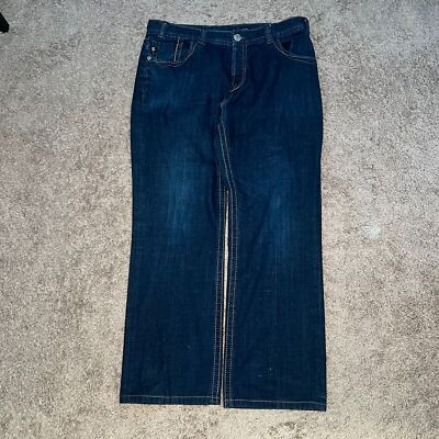 Men's MEK DNM Jeans 42x34 Dark Wash Moscow Straight Button Fly
