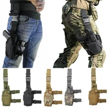 Military Drop Leg Holster Tactical Thigh Pistol Gun Pouch Right Hand Adjustable