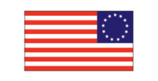 4" us flag betsy ross 13 star reversed bumper sticker decal usa made