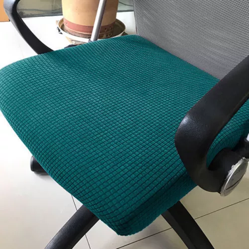 Cubierta de silla de computadora de oficina elástica giratoria protectora de asiento de trabajo de escritorio - Imagen 7 de 37