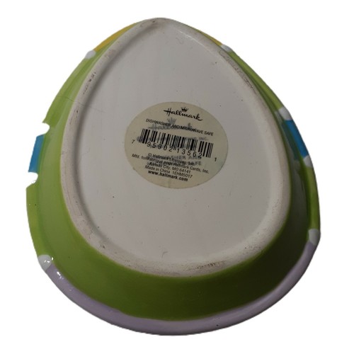 Hallmark Easter Egg Shaped Trinket Dish Spring Pastel Colors 6.5" - Bild 3 von 3