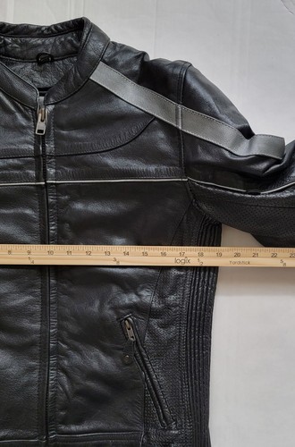 Xelement Men's Motorcycle Black Leather Zip Out Liner Jacket Size M - Picture 7 of 12