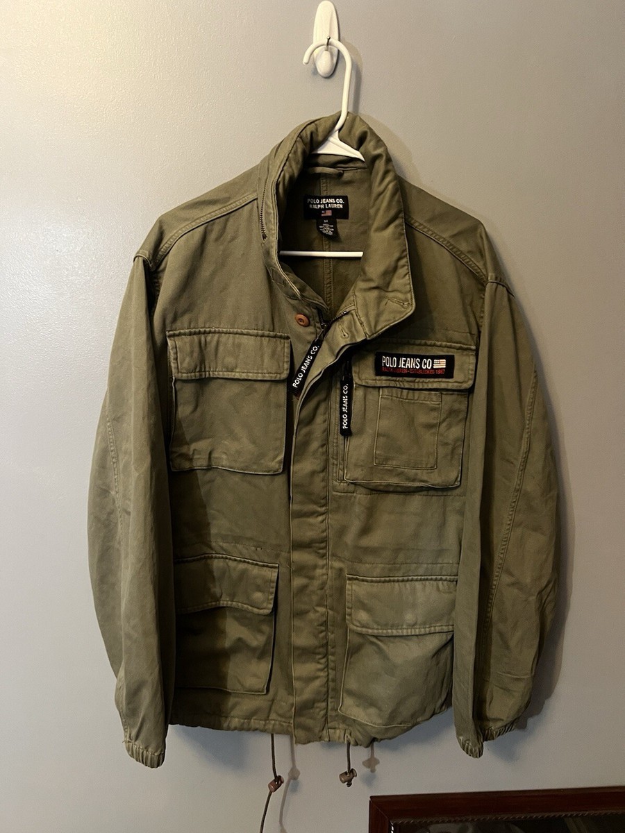 ジャケット・アウター 90s polo country vintage military jacket Vintage 90 S Polo Ralf Lauren Military Style Mens M Jacket