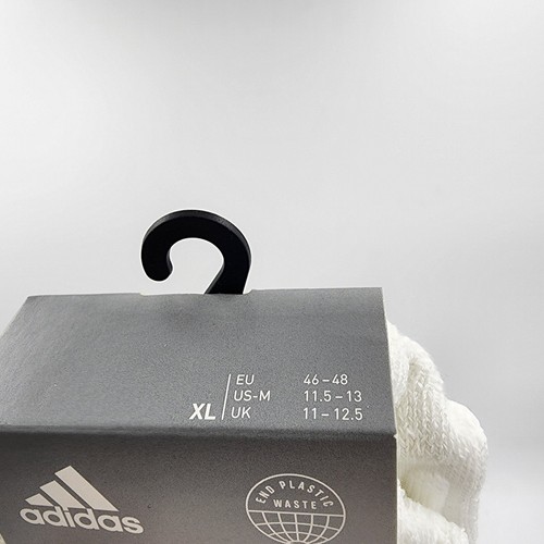 Adidas Tennis Crew Socks, Men's Shoe Size 11.5-13, XL, White, Cushioned, L35 MP - 第 6/7 張圖片