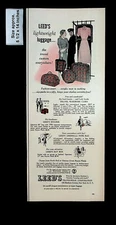 1955 Leed's Lightweight Luggage Travel Suitcase Dress Vintage Print Ad 33564