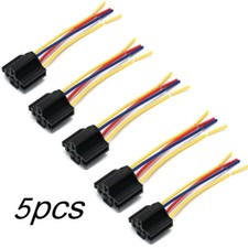 5PCS 5 Pin Cable Relay Socket Harness Connector for Car TS