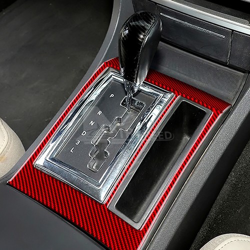 For Chrysler 300 300C 2005-2007 Center Gear Shift Frame Carbon Fiber Sticker RED - Imagen 5 de 7