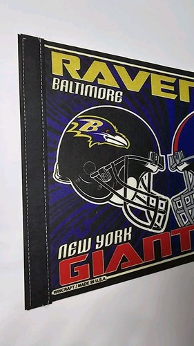 Baltimore Ravens New York Giants FL Super Bowl 2001 Tampa Florida Full Pennant - Picture 6 of 8