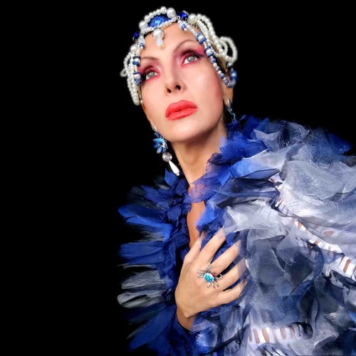 hat head piece extravagant fascinator rotal ascot elegant accessories shell blue - Picture 13 of 24