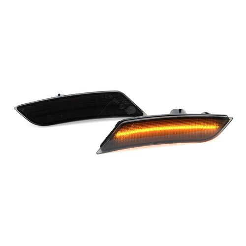 Full LED Bumper Amber Side Marker Turn Signal Lights For 2019+ Cadillac XT4 XT6 - Picture 2 of 10