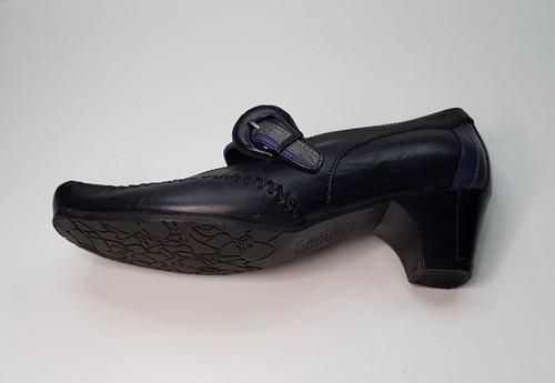 HOTTER NAVAJO 5UK EUR38 WOMENS BLACK LEATHER LOW HEELED MARY JANE COURT SHOES - Picture 16 of 24
