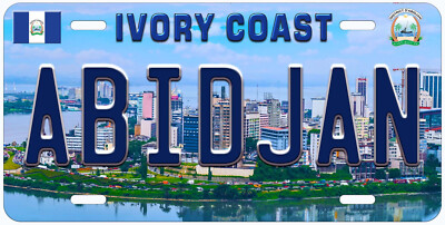 Abidjan Ivory Coast Novelty Car License Plate