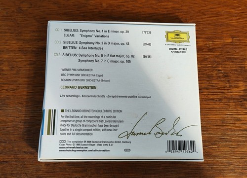 Bernstein - Sibelius Complete Recordings On Deutsche Grammophon, Elgar, Britten - Foto 5 di 5