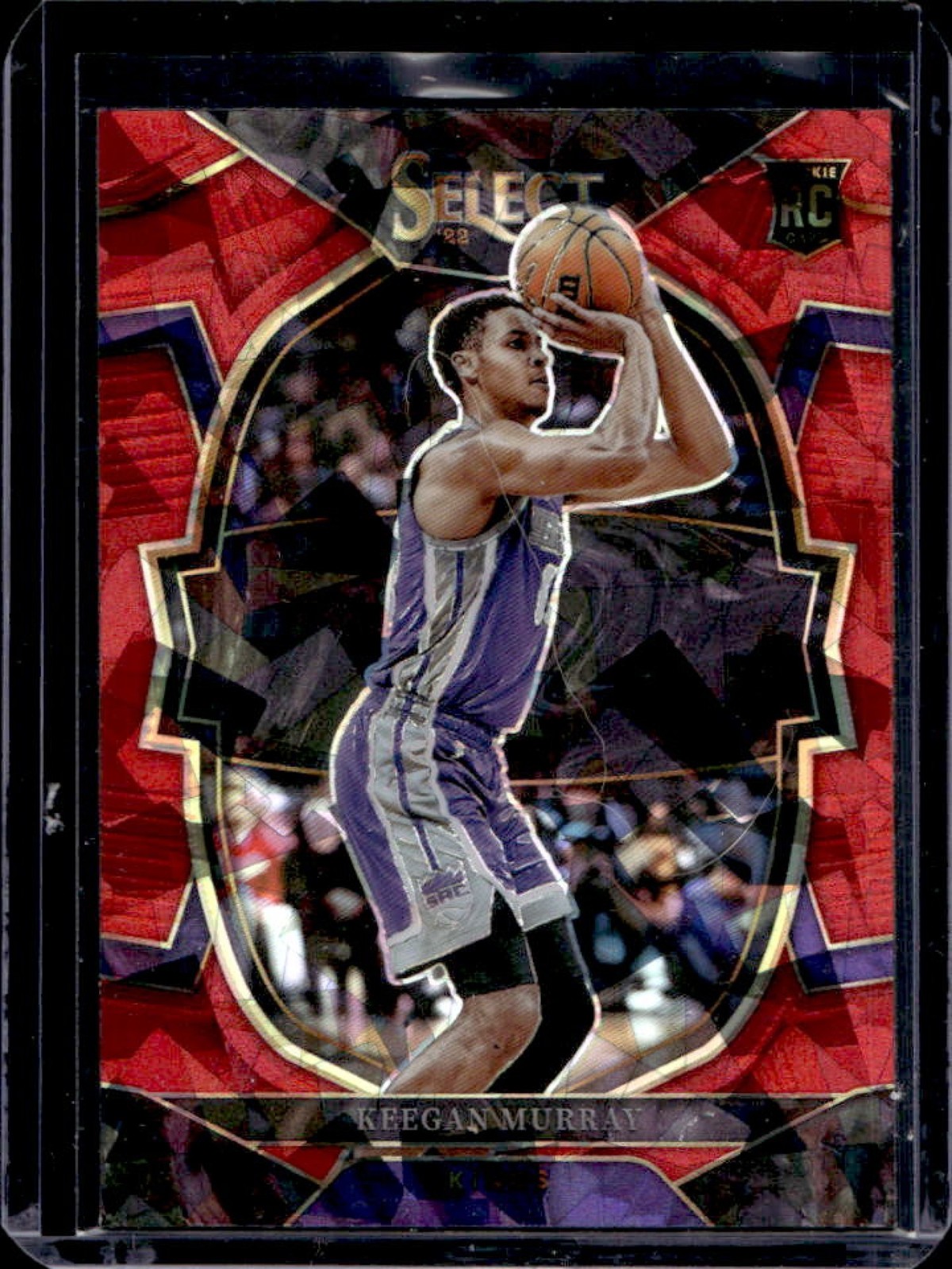 2022-23 Select Keegan Murray RC Red Cracked Ice Prizm Concourse #81 Kings